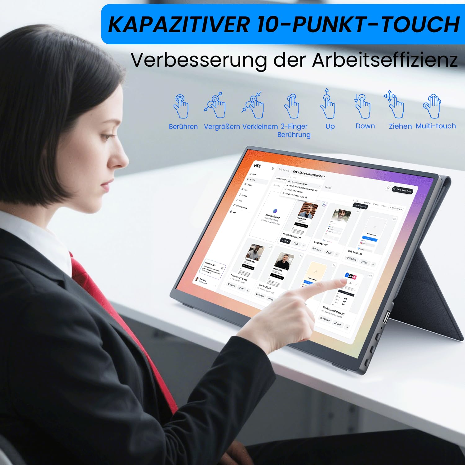 Monitor Portatile Prechen 14 Pollici Touch Screen IPS - Dettaglio