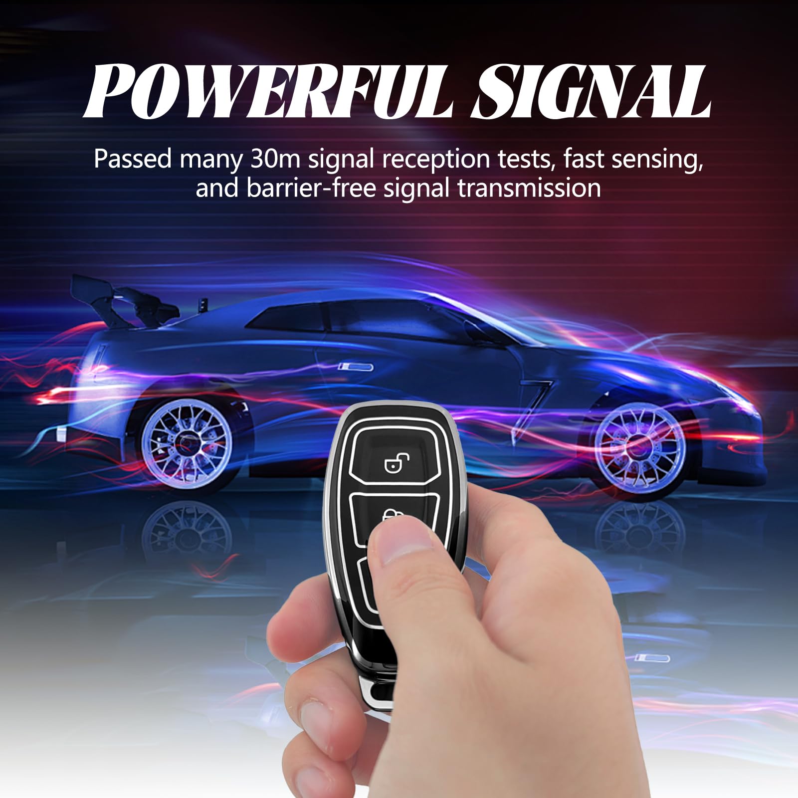 Funda Para Llave De Coche Ford - Compatible Con Kuga, Focus, Fiesta, Mondeo (TPU Silicona, 3 Botones)