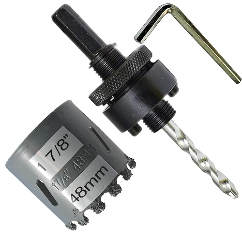 Vista 61 de Mandrin SDS Plus para sierras de agujero de hasta 1 1/4" hasta 8" con broca piloto TCT para taladrar agujeros en concreto, ladrillo y mampostería.