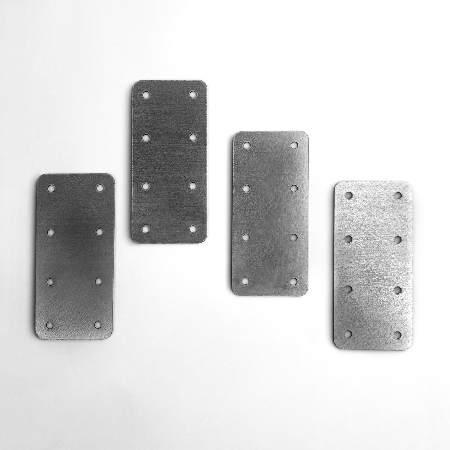 Sleeper Fit Silver Pack Of 4 Small Straight Flat Railway Sleeper Brackets - Timber Joining Plates For Planters, Raised Beds, Retaining Walls, Driveway Edging - British Steel - Galvanised…
