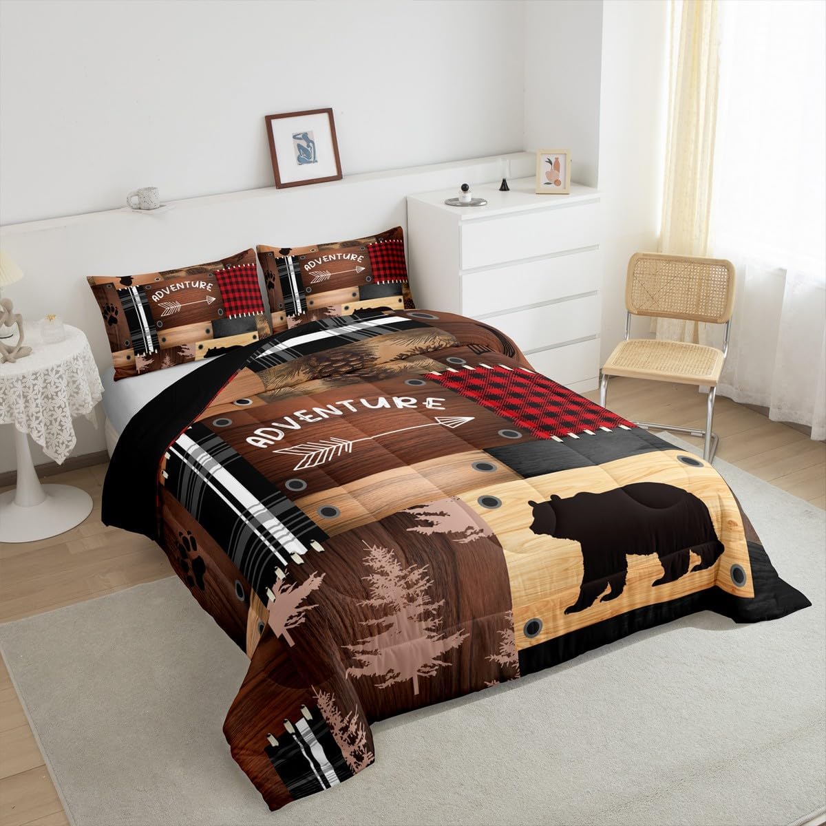 Feelyou Boys Girls Bear Comforter Set King Size image 4
