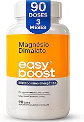 Magnésio Dimalato 100% Easy Boost 750mg magnesio por cápsula - total de 90 Cápsulas