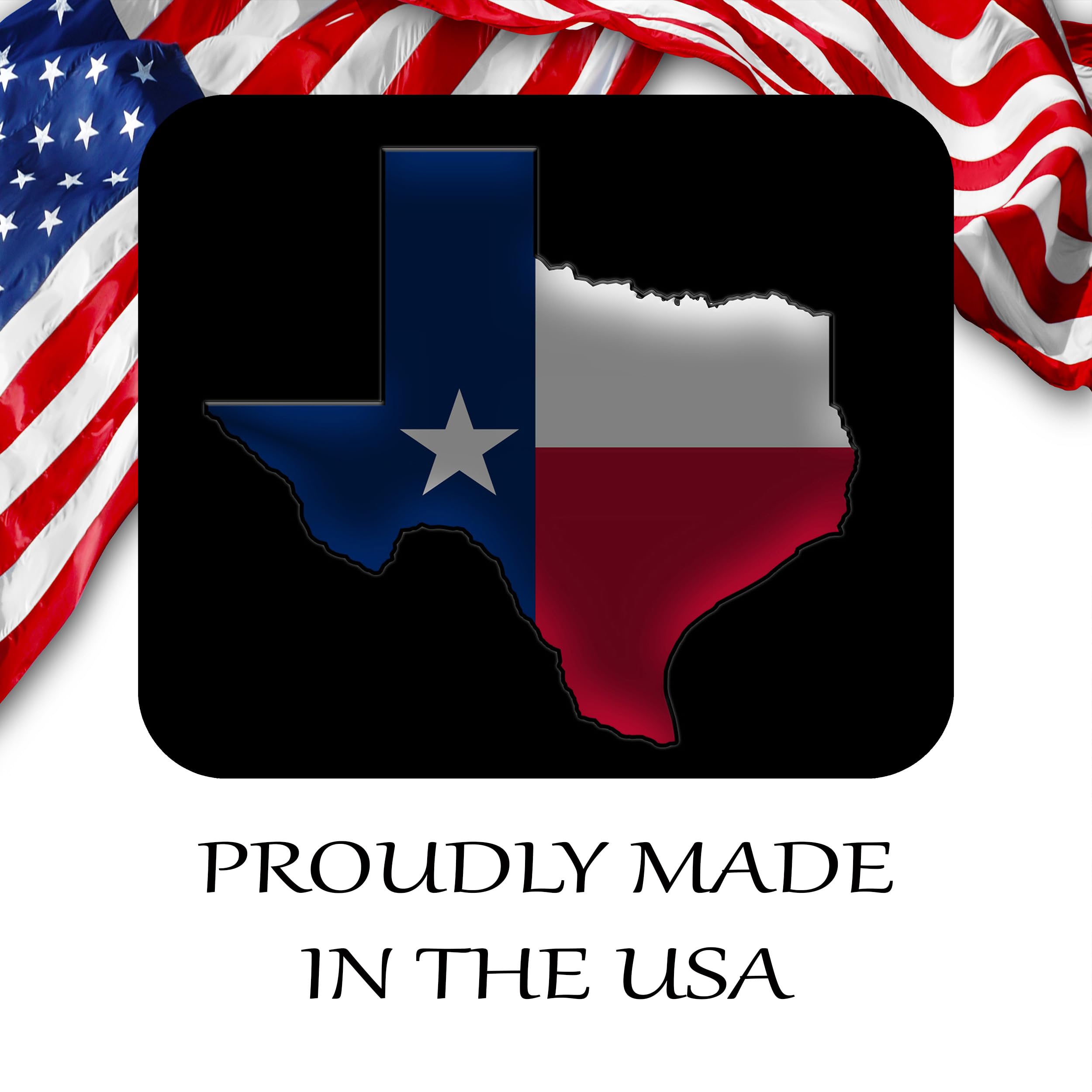 Flaga stanu Teksas Podkładka pod mysz Podkładka pod mysz na biurko Komputer Laptop PC Gaming Dom lub Biuro Prezent dla Texan TX (Czarny MP57)