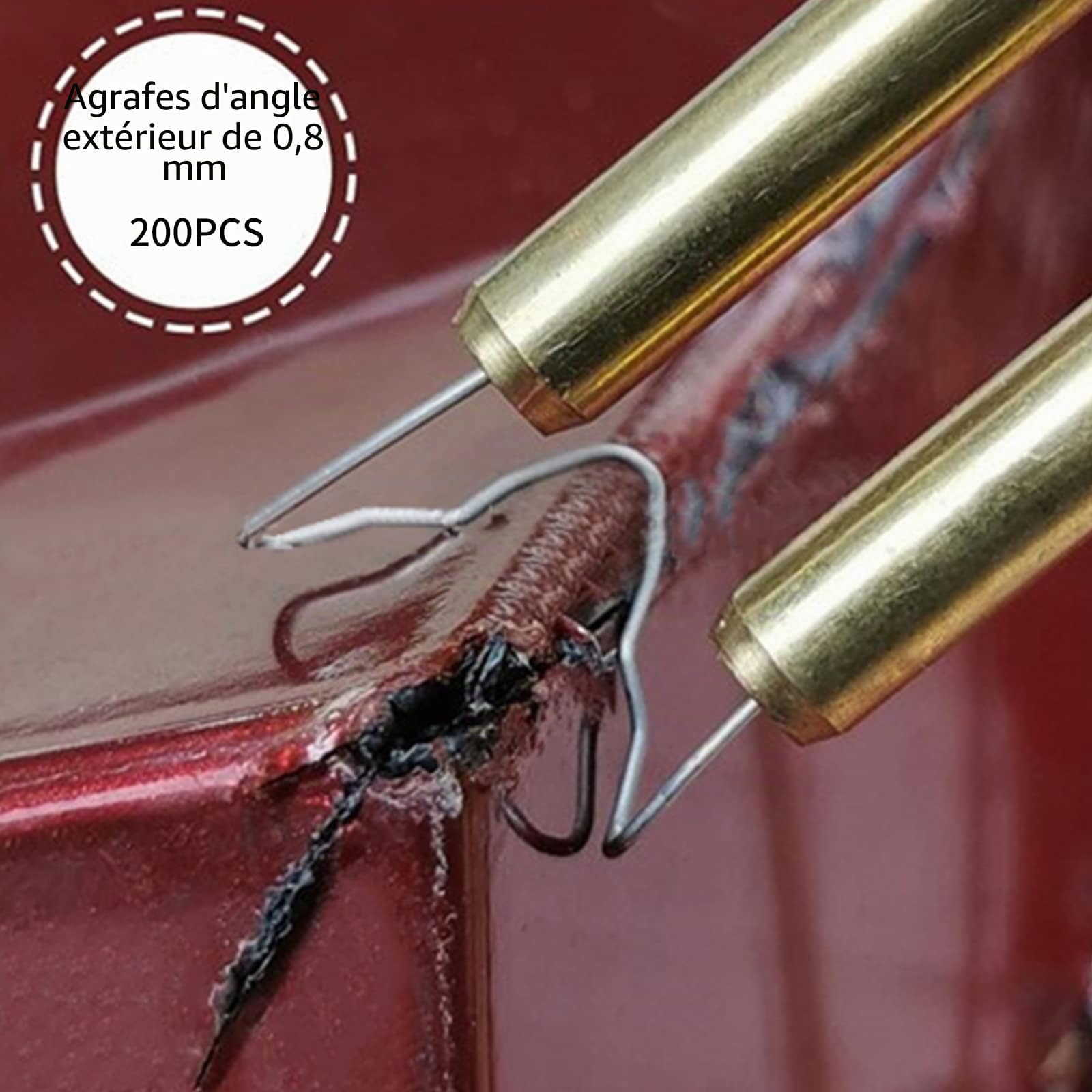 Lot de 1200 agrafes pour réparation de voiture en plastique pour pare-chocs de voiture en plastique