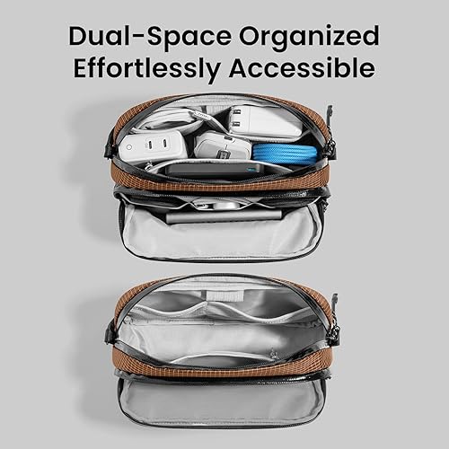 Vista 84 de tomtoc Estuche organizador de accesorios de viaje para electrónicos y cables, para teléfono, Airpods, unidad USB y artículos diarios y esenciales