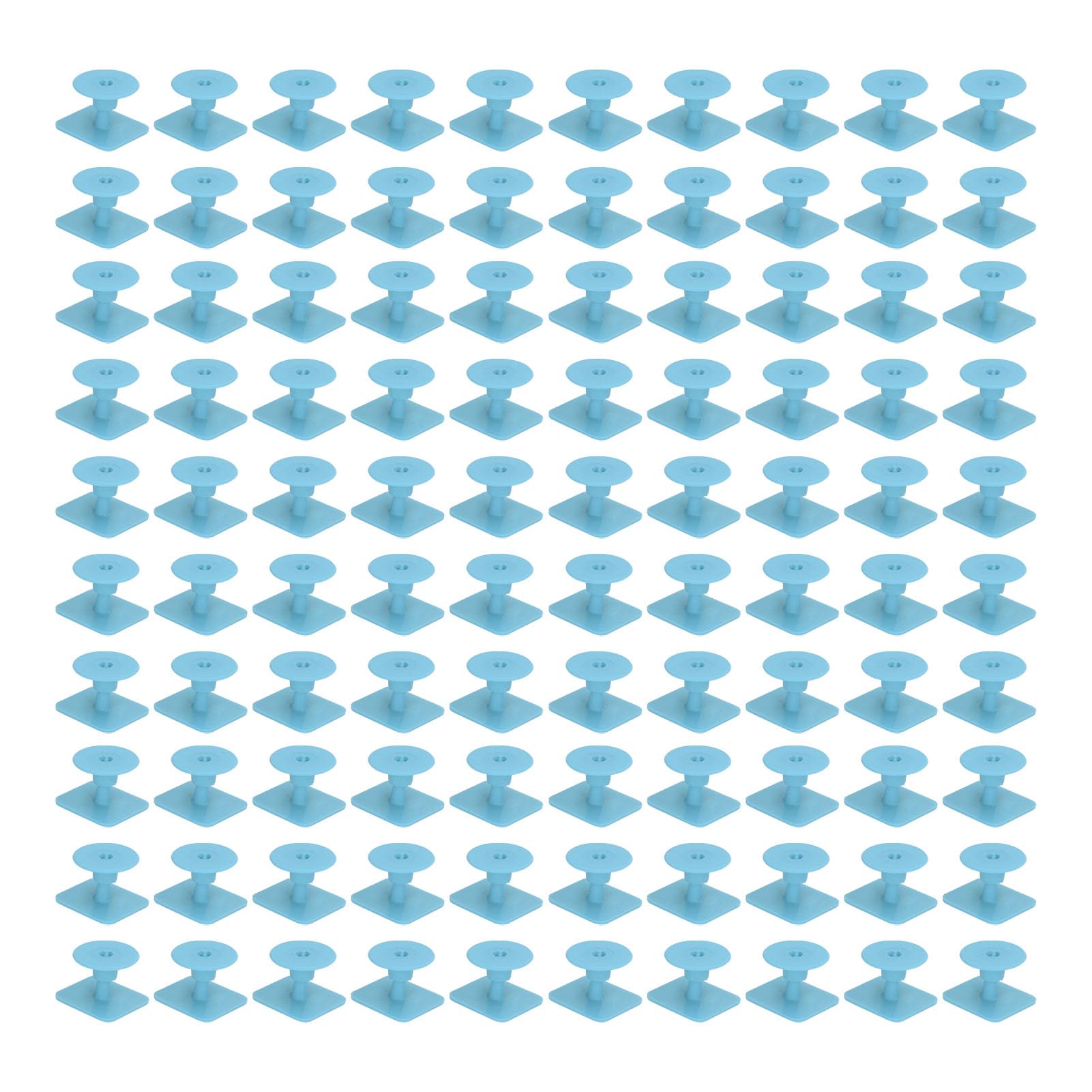 100 Pezzi Quadrati Vuoti Bestiame Identificazione Animali Marchi Orecchio Bovini in Plastica Orecchino Marcatore per Suini Suinetti Gestione Agricola Materiale Poliuretanico (Blu)