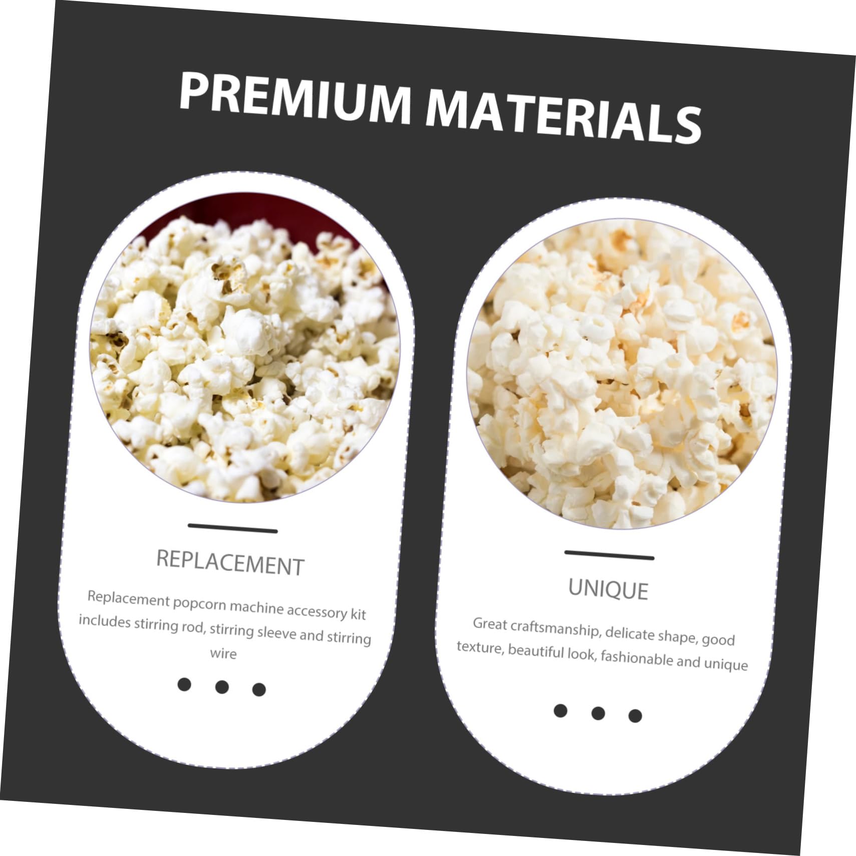 PRETYZOOM Stirring Popcorn Machine Parts Popcorn Machine Stir Rod Long Attachment