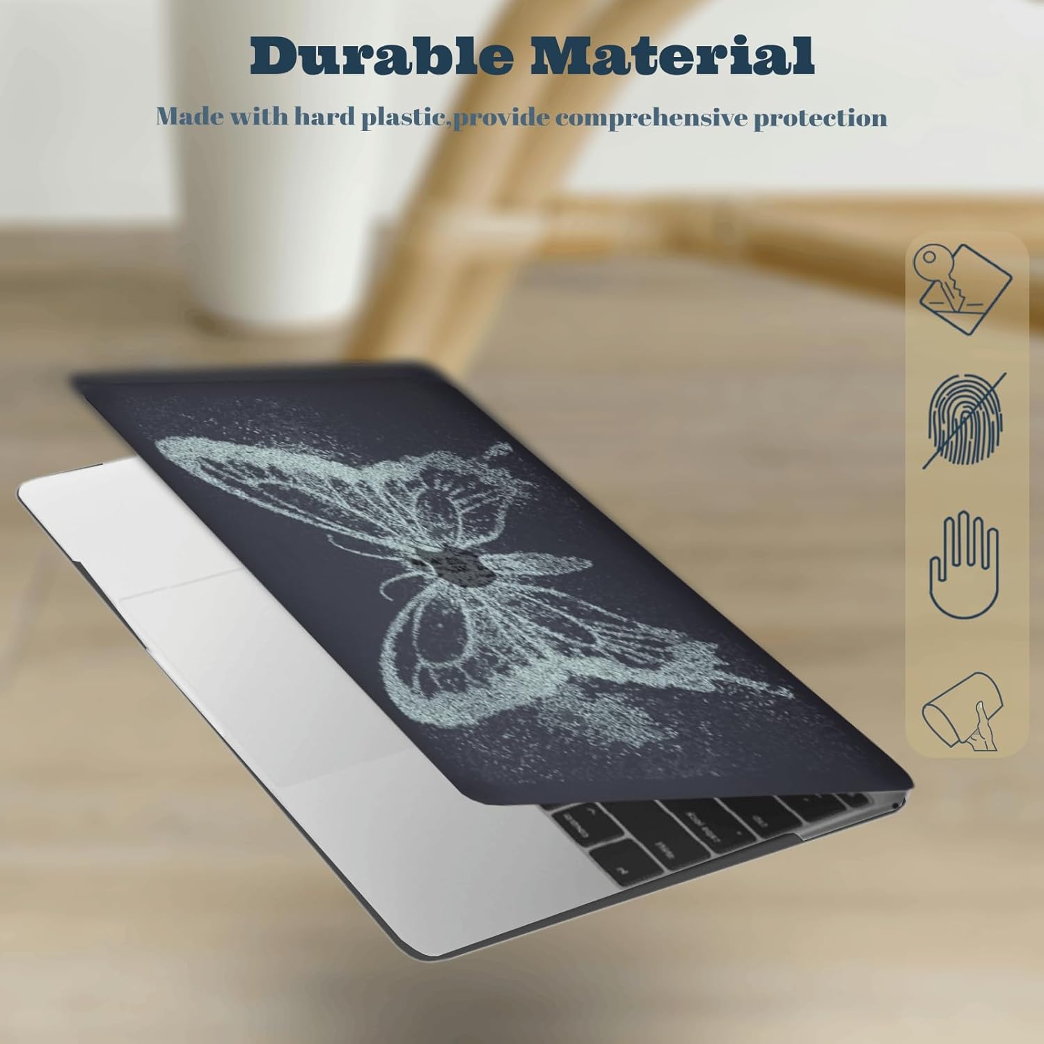 for MacBook Pro 13 inch 2015 2014 2013 2012 Model A1502 A1425 with 13.3" Retina Display,Sturdy Plastic Laptop Shell Hard Case & Clear Keyboard Cover,Butterfly