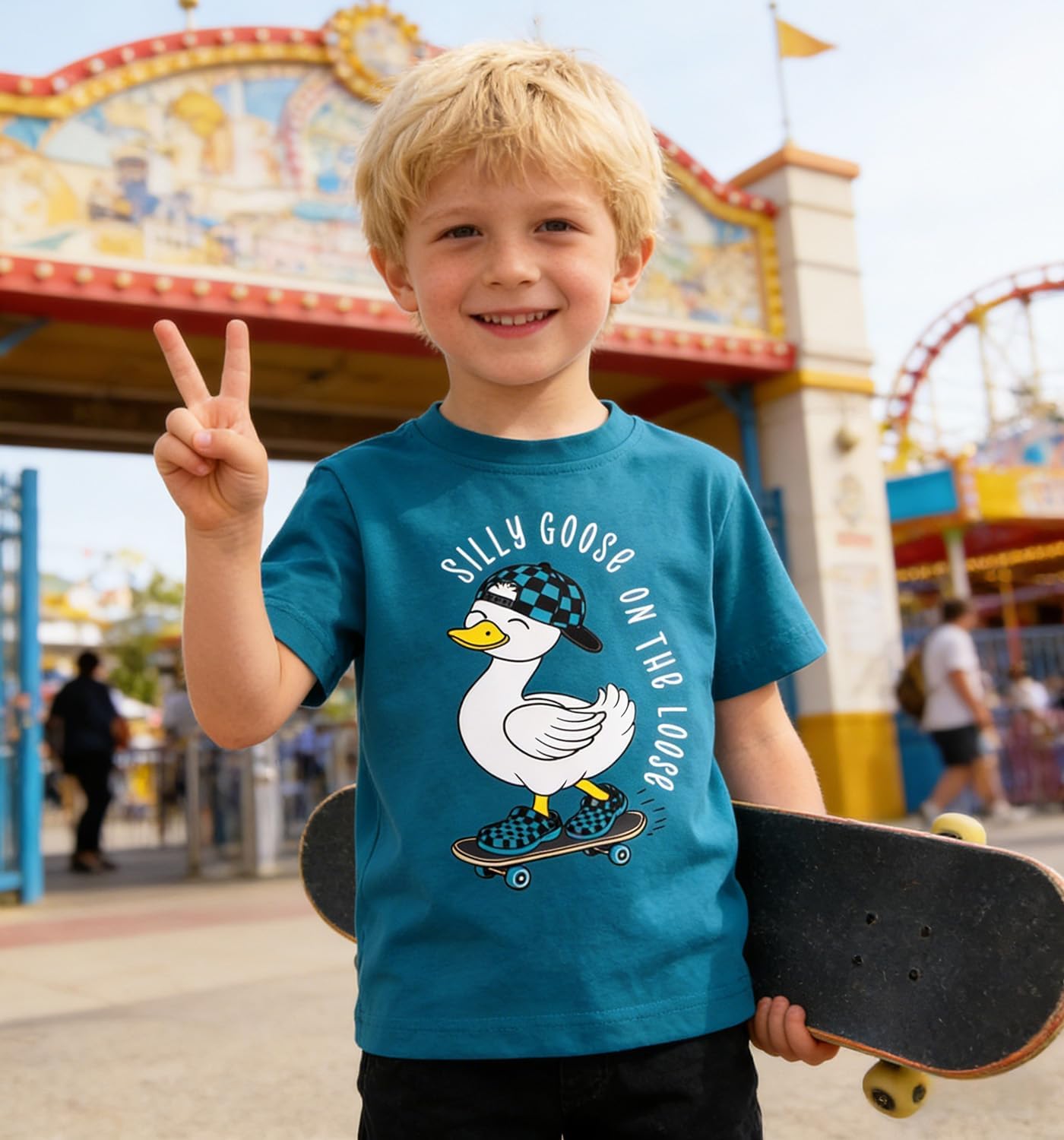 Toddler Boy Silly Goose Shirt Funny Silly Goose on The Loose Graphic Tees image 2