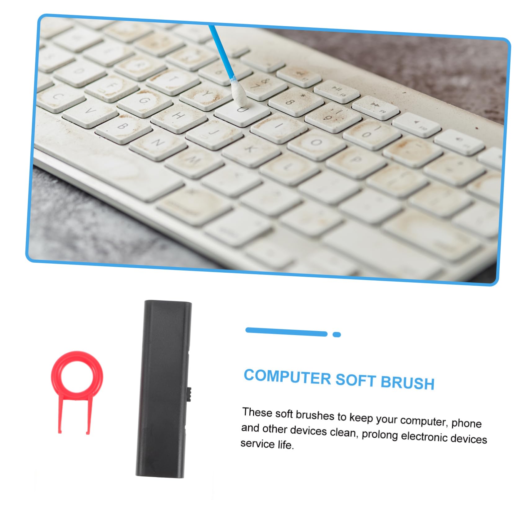 jojofuny 5 Pezzi Di Pulitore Per Tastiera Multifunzione Strumento Elettrico Per La Rimozione Della Dal Pc - Spazzola Per La Pulizia Statica Per Computer Portatili