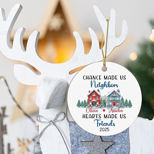 Miniatura 6 de Chance Made Us Neighbors - Adorno de Navidad de vecino personalizado, recuerdo de Navidad personalizado de agradecimiento de vecino, regalos de