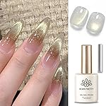 BORN PRETTY Gold Cat Magnetic Eye Gel Nail Polish Holographic Glitter Gel Polish Glass Magnetic Gel Nail Polish 15ML