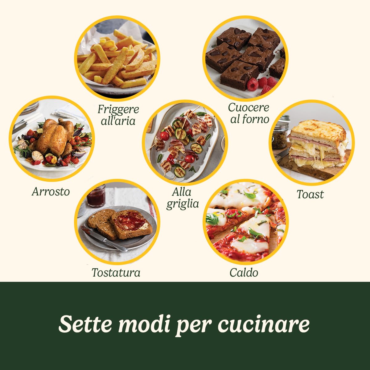 Cuisinart Air Fryer Mini Oven | 7 in 1: Air Fry, Roast, Bake, Grill, Toasties, Toast & Keep Warm | 2 livelli di cottura, 17L di capacità, spazio per un pollo intero da 1,8kg | Efficienza energetica