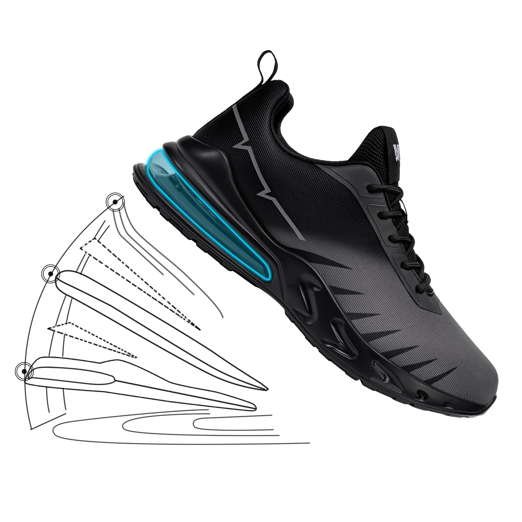 LARNMERN Zapatillas de Cocina Hombre Antideslizante Zapatos de Trabajo Hostelería Transpirable Calzado Sin Punta de Acero Bambas,Negro 42 EU