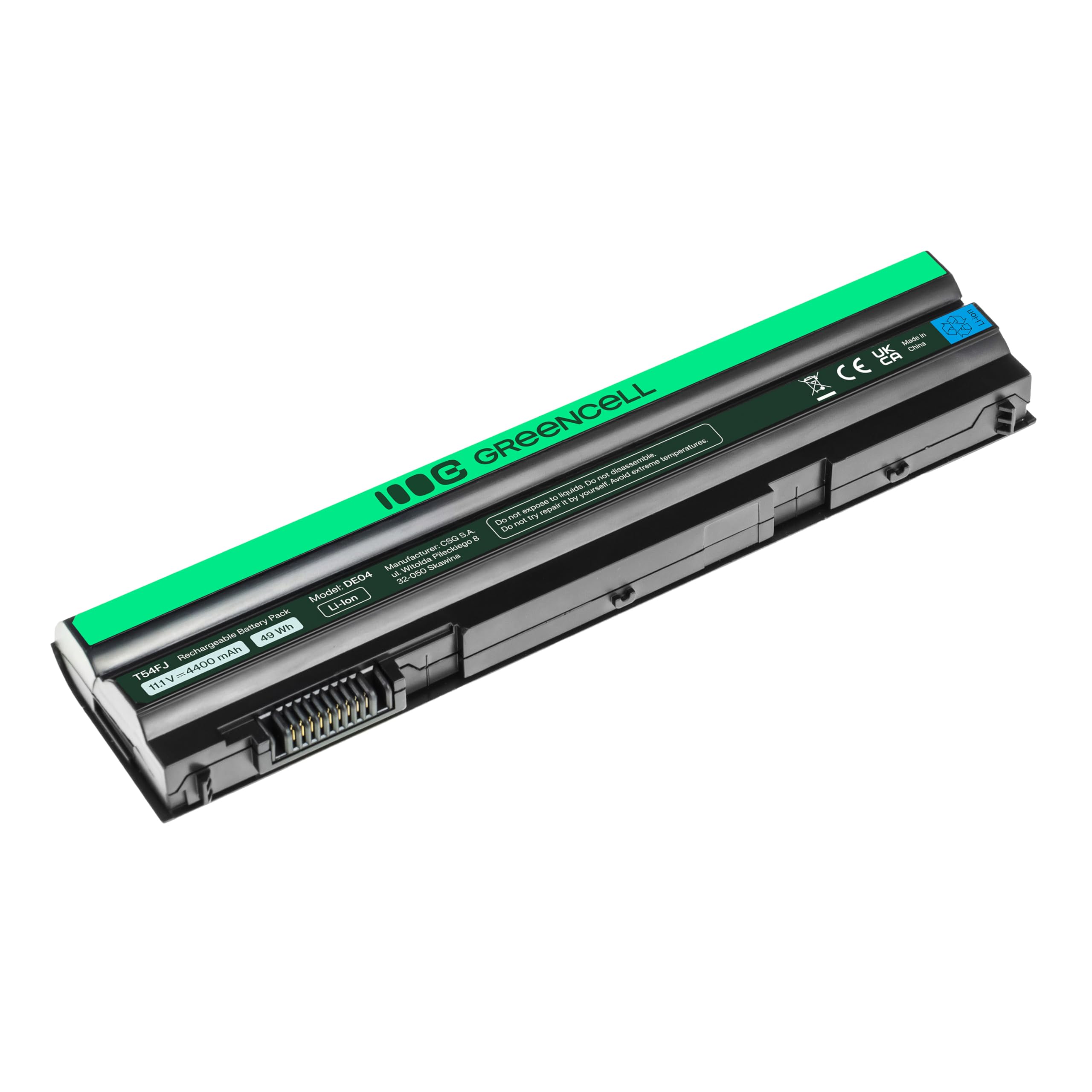 Green Cell Bateria 8858X M5Y0X N3X1D T54FJ do Dell Inspiron 15R 5520 7520 17R 5720 7720 Latitude E5420 E5430 E5520 E5530 E6420 E6430 E6430s E6440 E6520 E6530 E6540 Vostro 3460 3560 (4400mAh 11.1V)