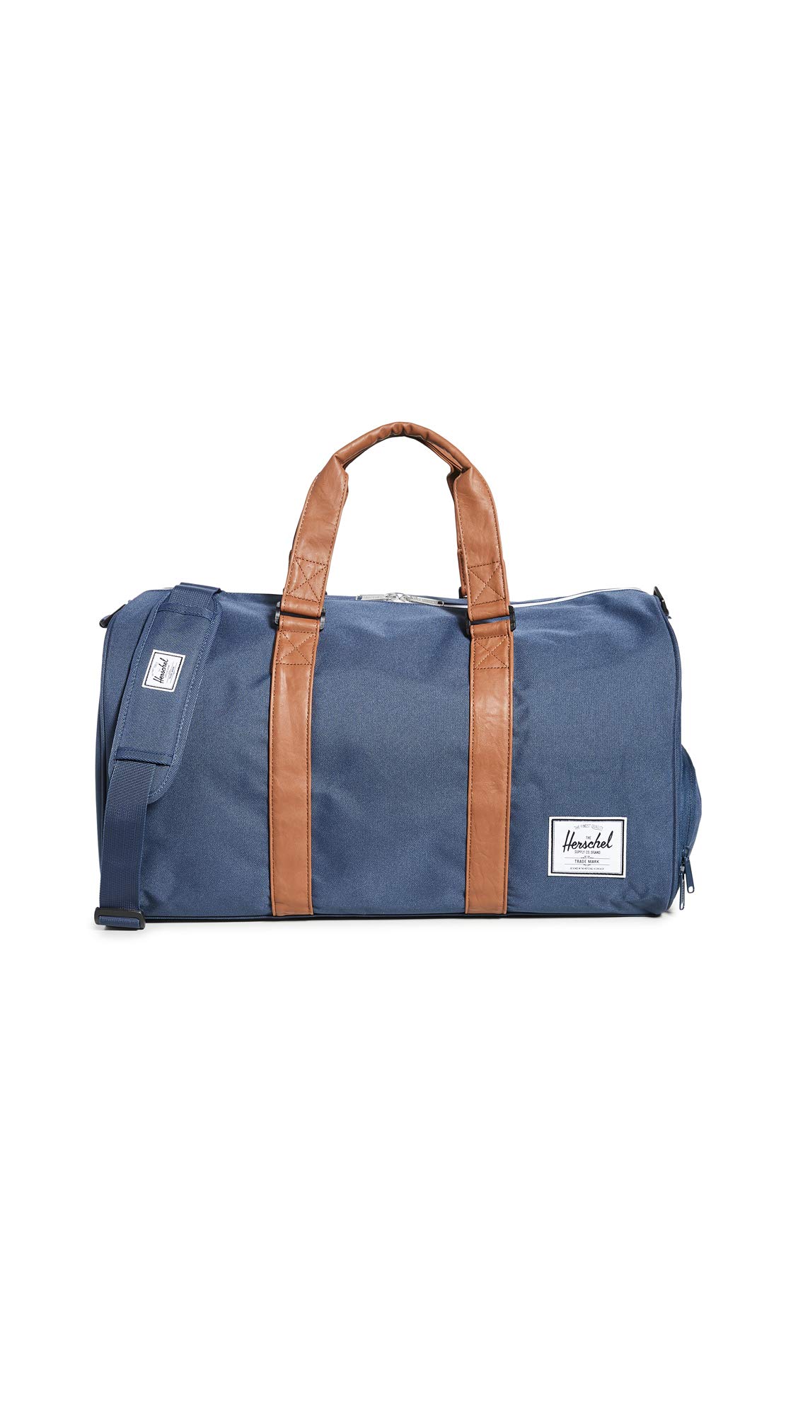 HerschelSupply Company Sport Duffel Novel, 39 Liters, Navy/Tan PU, Navy/Tan Pu, One Size, Travel Duffle