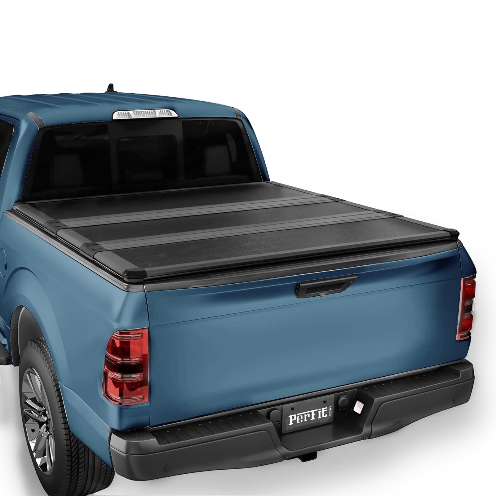 cover shot フィン Rough Country Tundra Hard Low Profile Tri-Fold Tonneau Cover