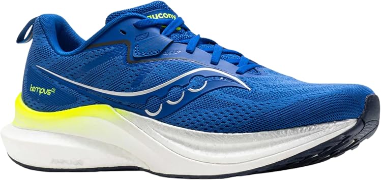 Saucony Men's Tempus 2 Sneaker, Lapis/White, 14