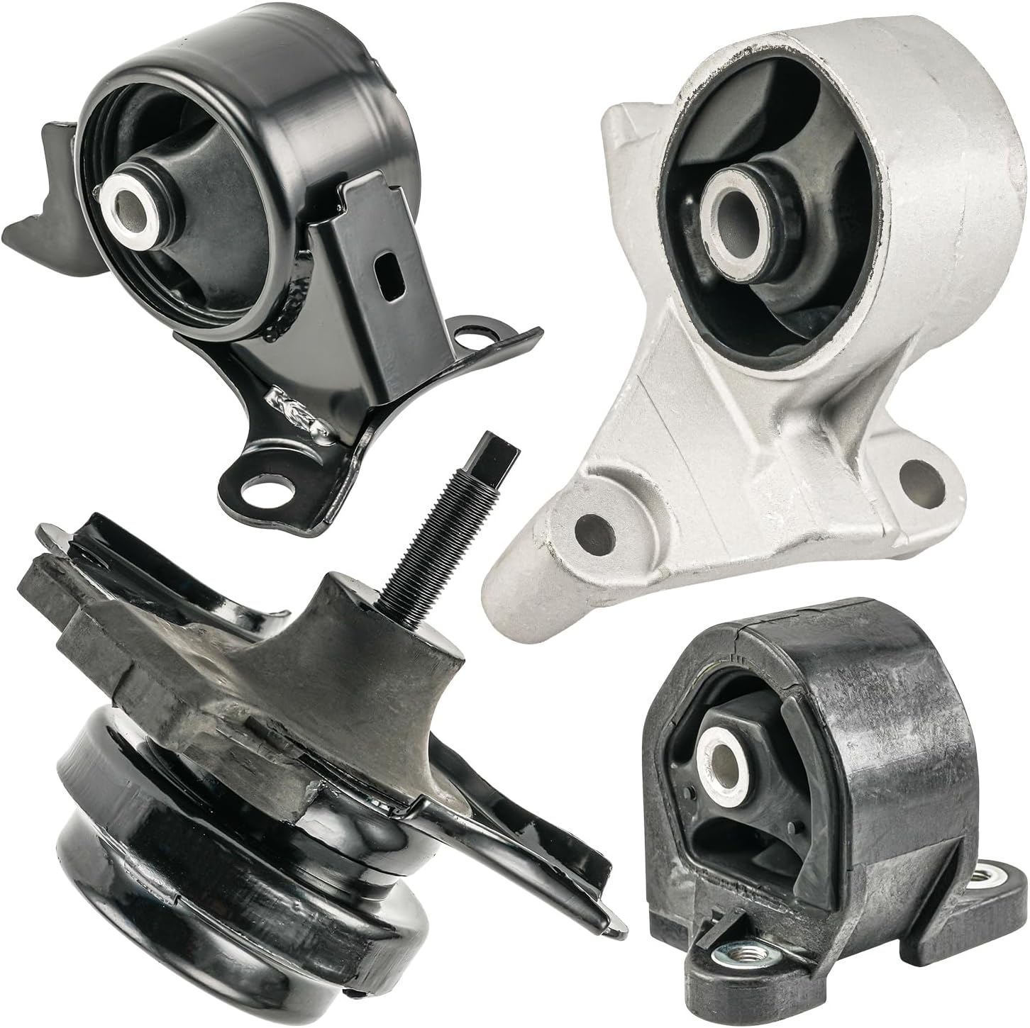 PHILTOP Engine Motor Mount and Trans Mount Compatible with Honda Civic 2002 2003 2004 2005 1.7L, Auto Transmission, Replace# A6589, A6591, A6588, A4511, 4PCS