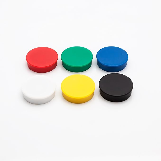 24 Imanes Redondos Rojos Bullseye Office para Refrigerador miniatura 3
