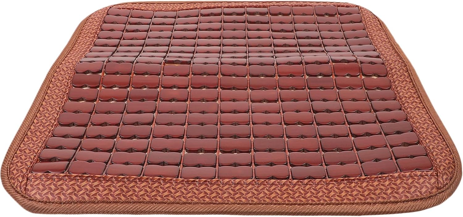 Bamboo Chair Mat Summer Seat Cushion Non-Slip Breathable Car Seat Pad for Comfortable Driving Narrow Edge for Home Office and Travel