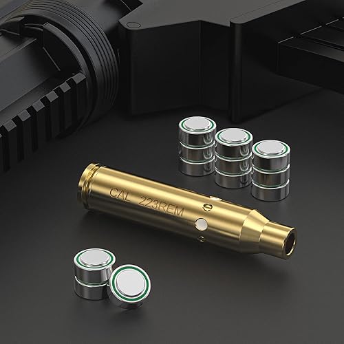 Miniatura 6 de EZshoot Bore Sight 0.354 in223 0.219 in Boresighter láser rojo con 4 juegos de baterías