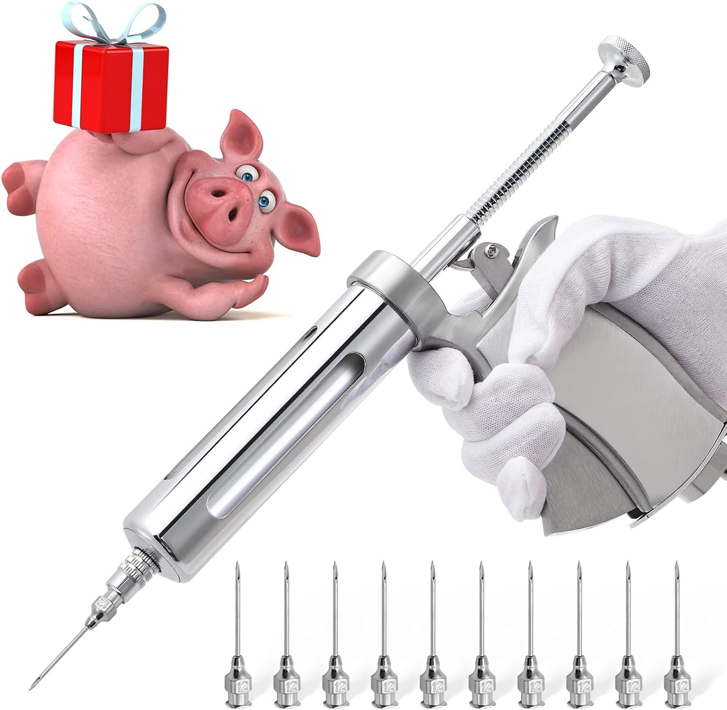 BILXXY Seringue Continue pour bétail de 50 ML, Pistolet de Vaccination ...