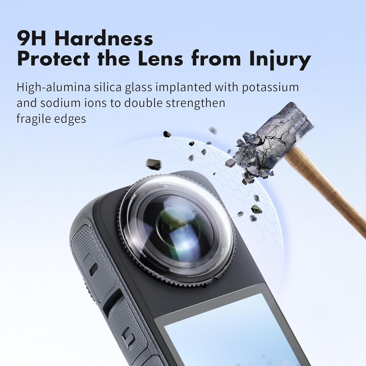 SEASKY X4 Premium Lens Guards for Insta360 X4 Camera Accessories Scratch-resistant Optical coated High transparency tempered glass Lens anti-scratch protectors Knob Mount