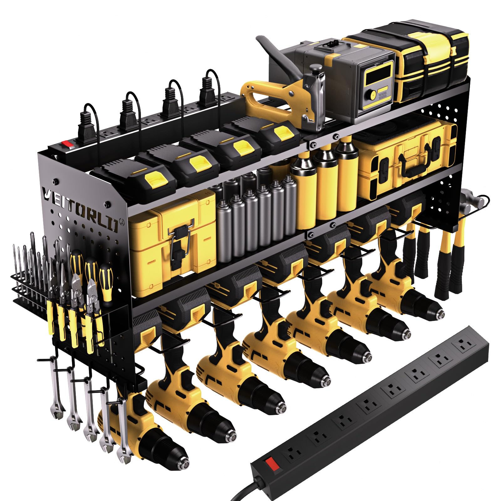Veitorld Power Tool Organizer with Charging Station