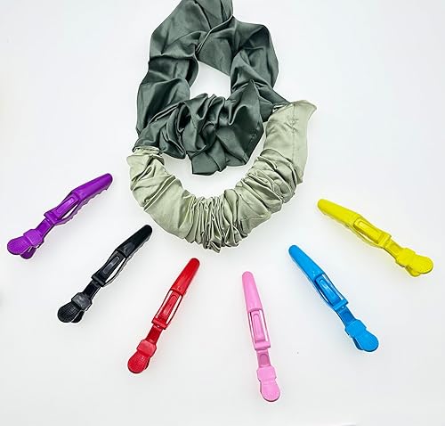 Miniatura 3 de Pinzas de pelo de cocodrilo, 6 pinzas de pelo coloridas para seccionar, clips profesionales de peinado, pinzas de cocodrilo para el cabello, pinzas