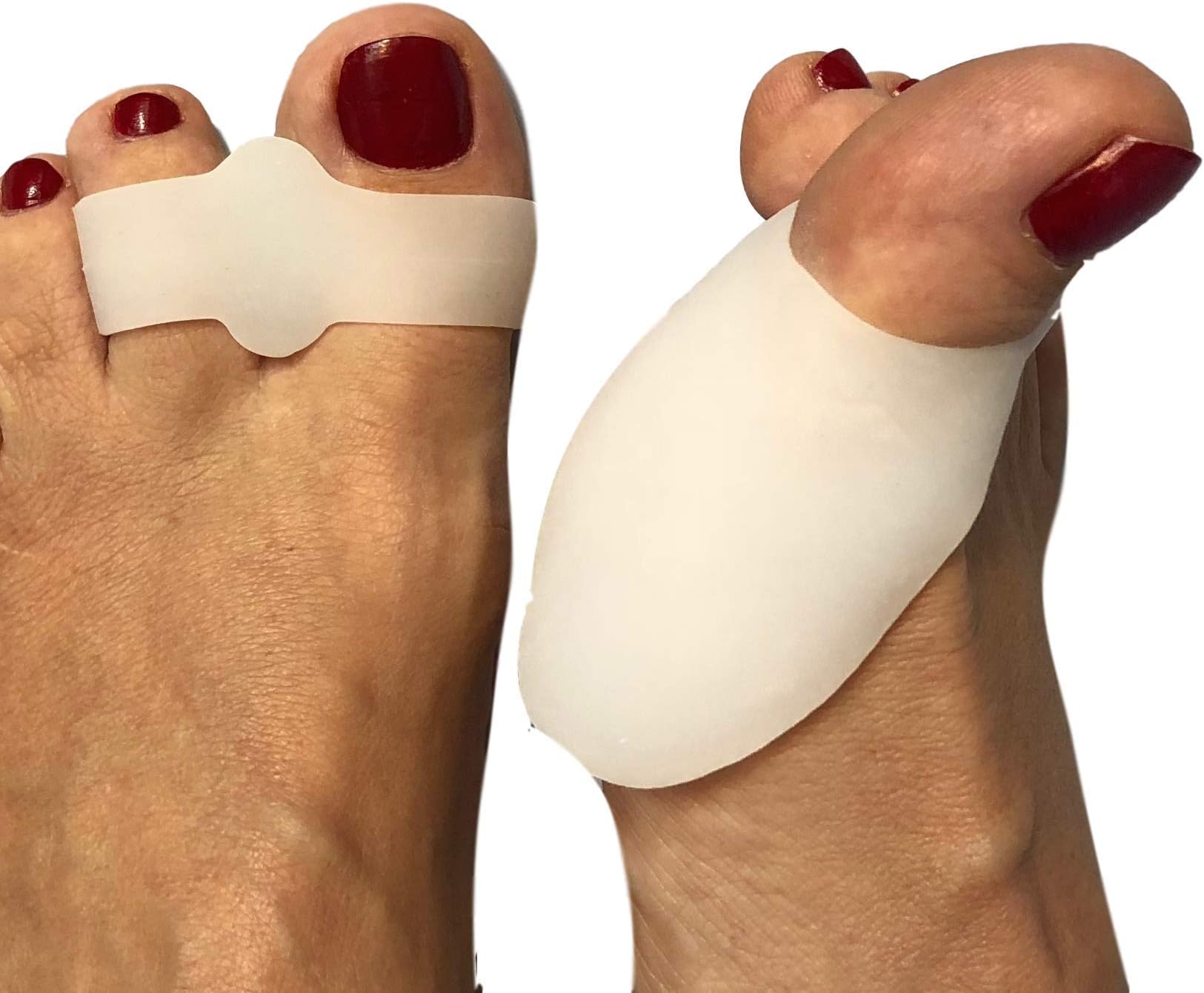 Bunion Corrector & Toe Separators Set of 4 (2 Pairs Bunion Protectors/Toe separators)