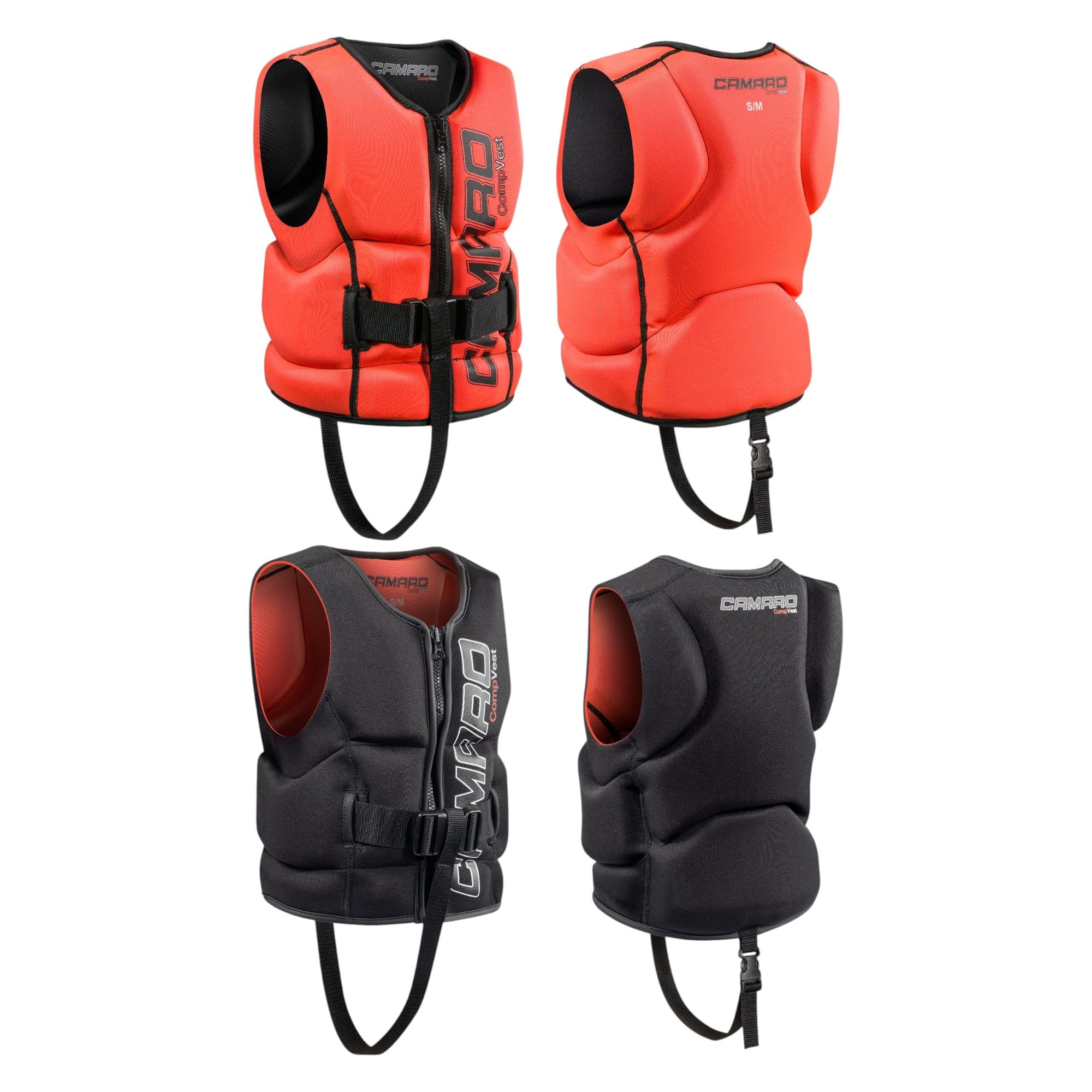Camaro Comp Vest Kinder Neopren Prallschutz Wende Auftriebs Weste Wassersport Black/orange