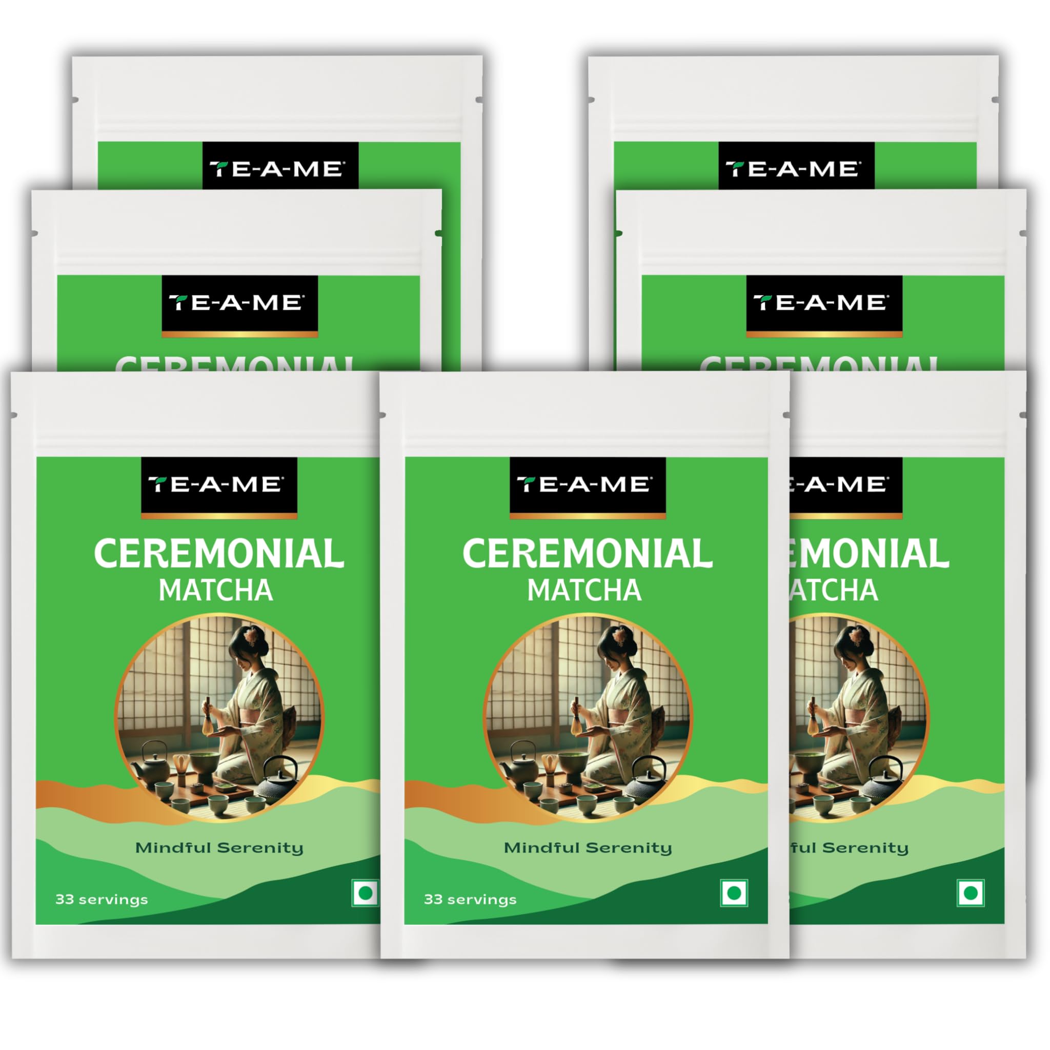 TE-A-ME - Ceremonial Matcha Tea | 500g (330 Servings)| 100% Pure Super Premium Grade | Japanese Ceremonial Matcha Green Tea Powder | 100% Pure & Authentic | Japanese Superfood | Diwali Gift