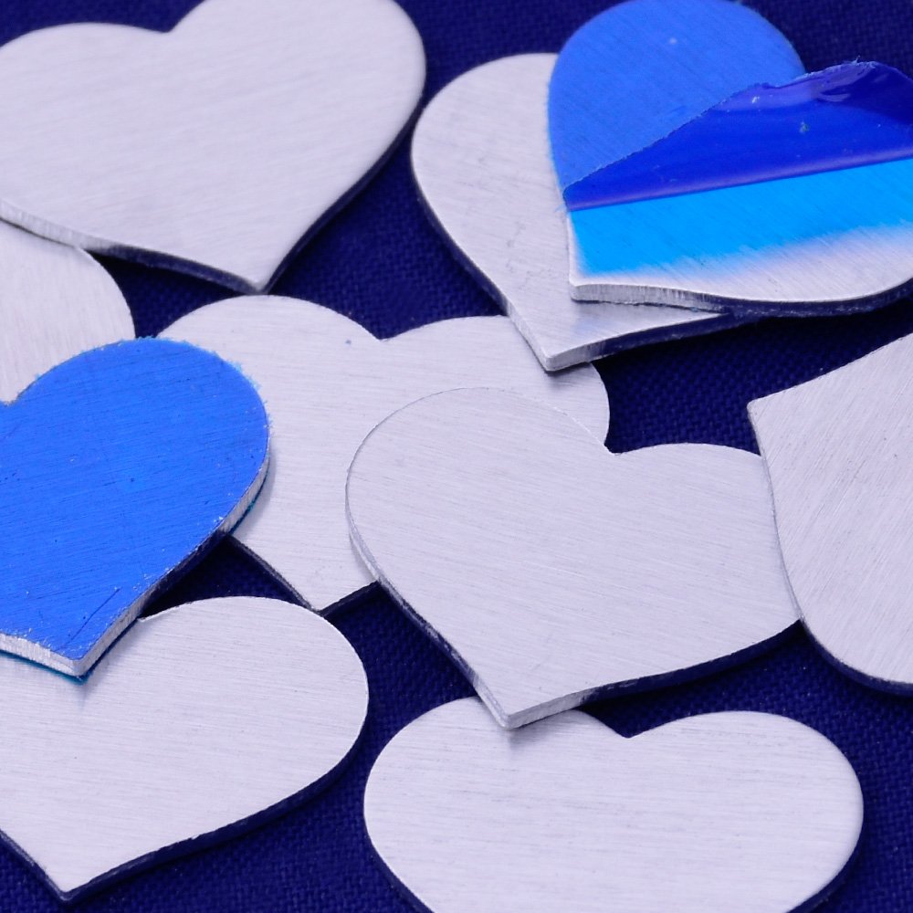 Rosebeading 20Pcs Tibetara Aluminum 3/4" X3/4"(18X14mm) Heart Stamping Blanks,Diy Stamping Jewelry