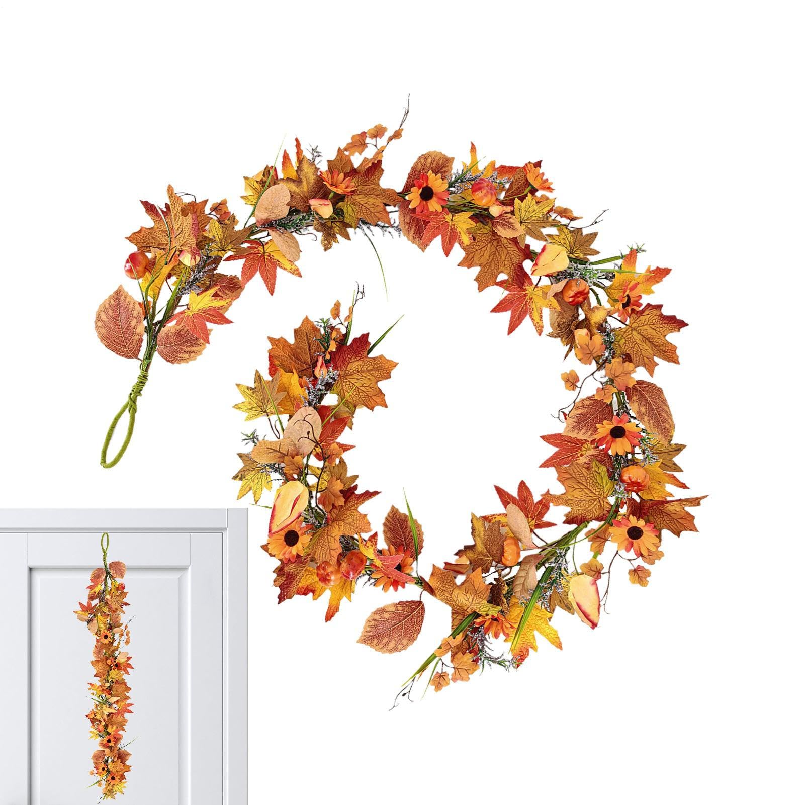 Guirlande d'automne 1.8M pour illuminer votre cheminée et salon lors de Thanksgiving