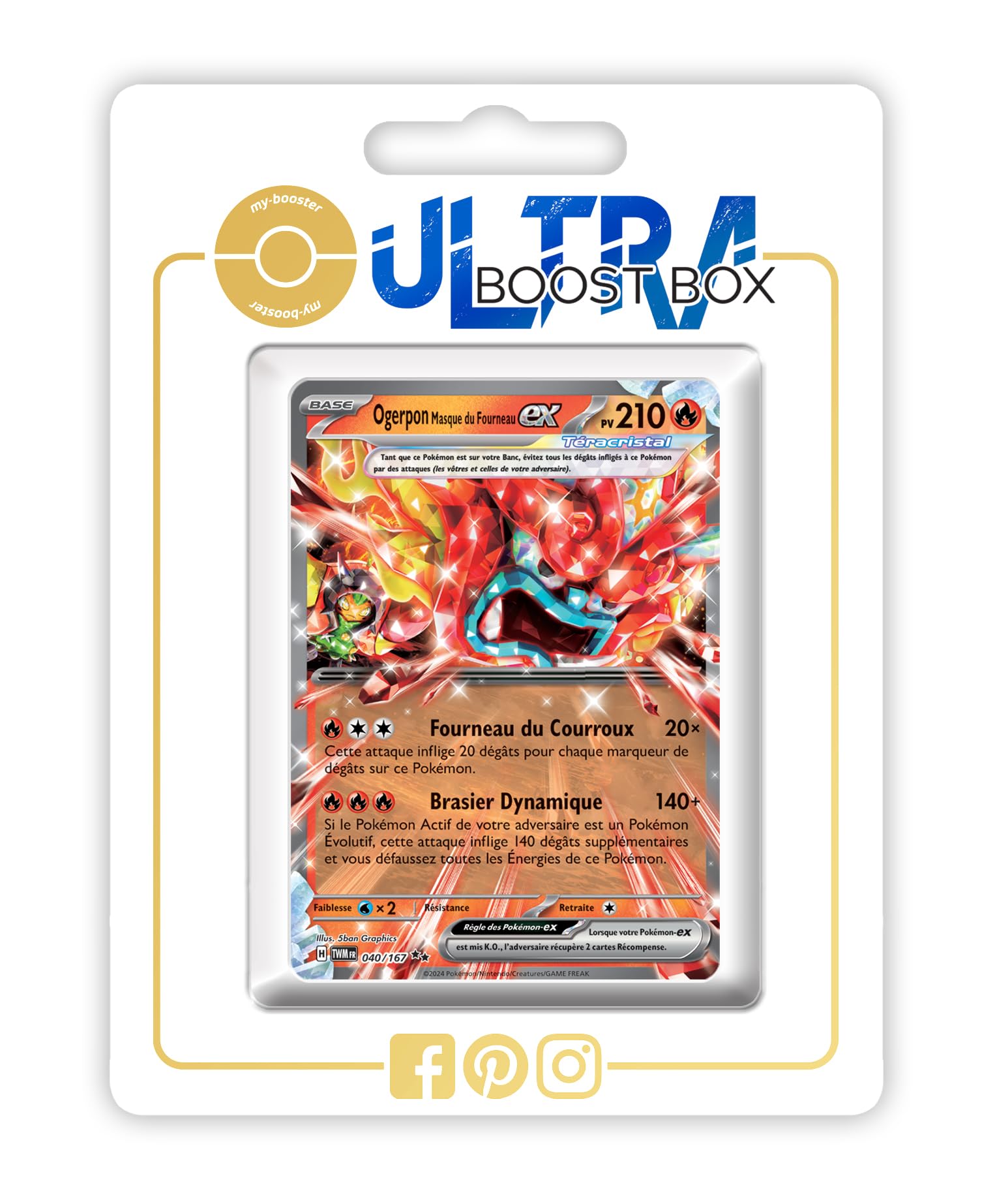 Ogerpon masque du Fourneau ex (Hearthflame Mask Ogerpon ex) 40/167 Tera - Ultraboost X Écarlate et Violet 6