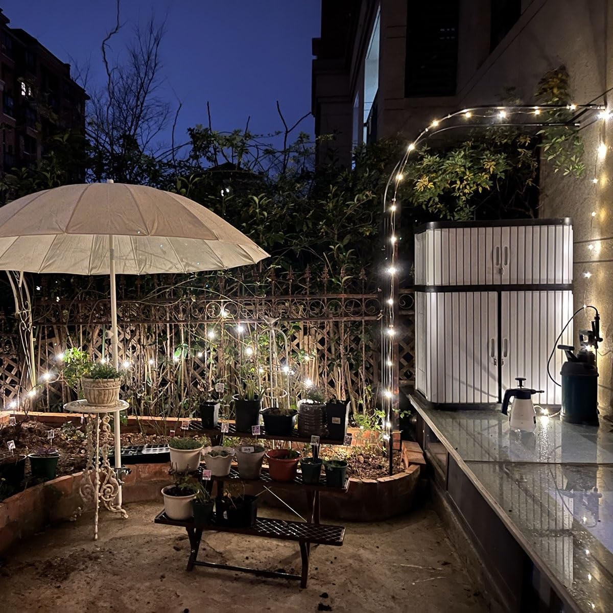 Arco da giardino per rose rampicanti, pergolato in metallo, resistente alle intemperie, pergolato regolabile in altezza 90 300 cm, perfetto per matrimoni e decorazioni per esterni (nero, 270 x 270 cm)
