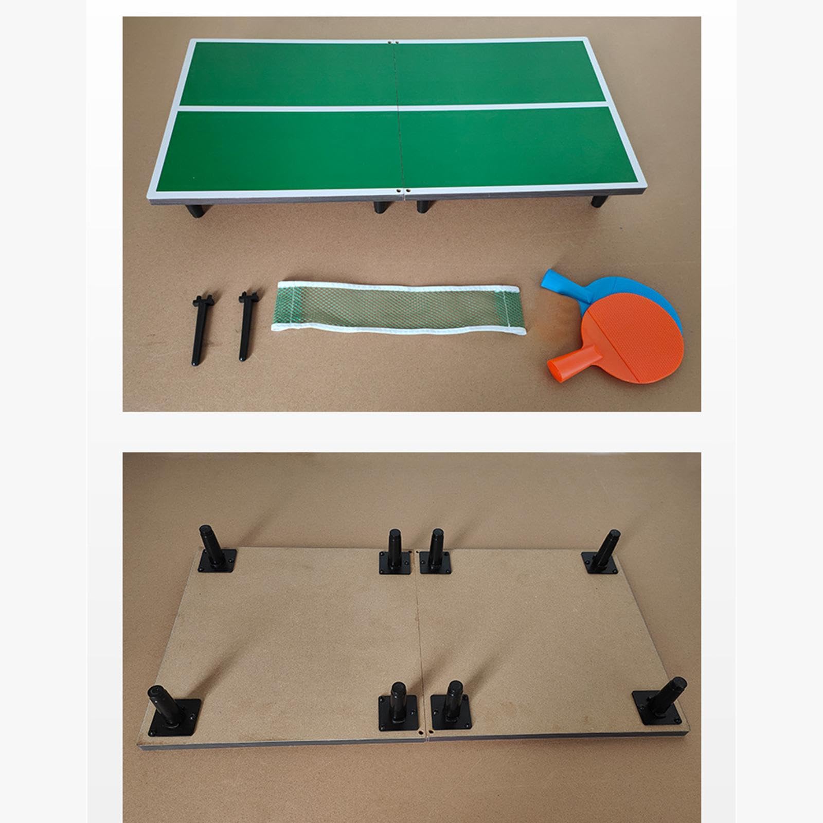 Mini Tavolo Pong con Rete Portatile Multifunzionale per Campeggio, Uffici, Stanze