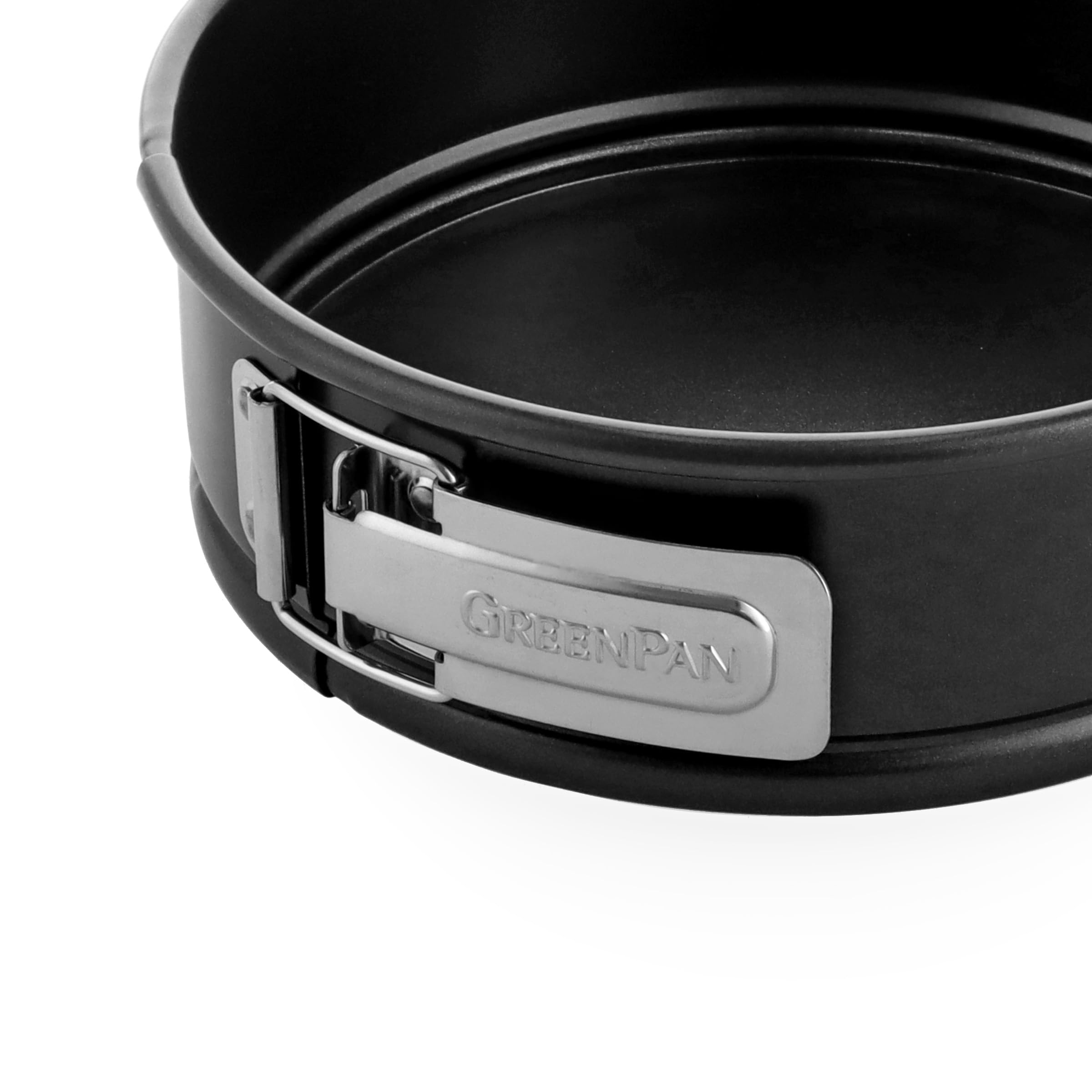 GreenPan Bistro Moule à Charnière Ø 20 cm, Moule Rond, Revêtement Céramique Antiadhésif, Sans PFAS, Anti-rayures, Étanche, Plat Durable, Facile à Nettoyer, Noir