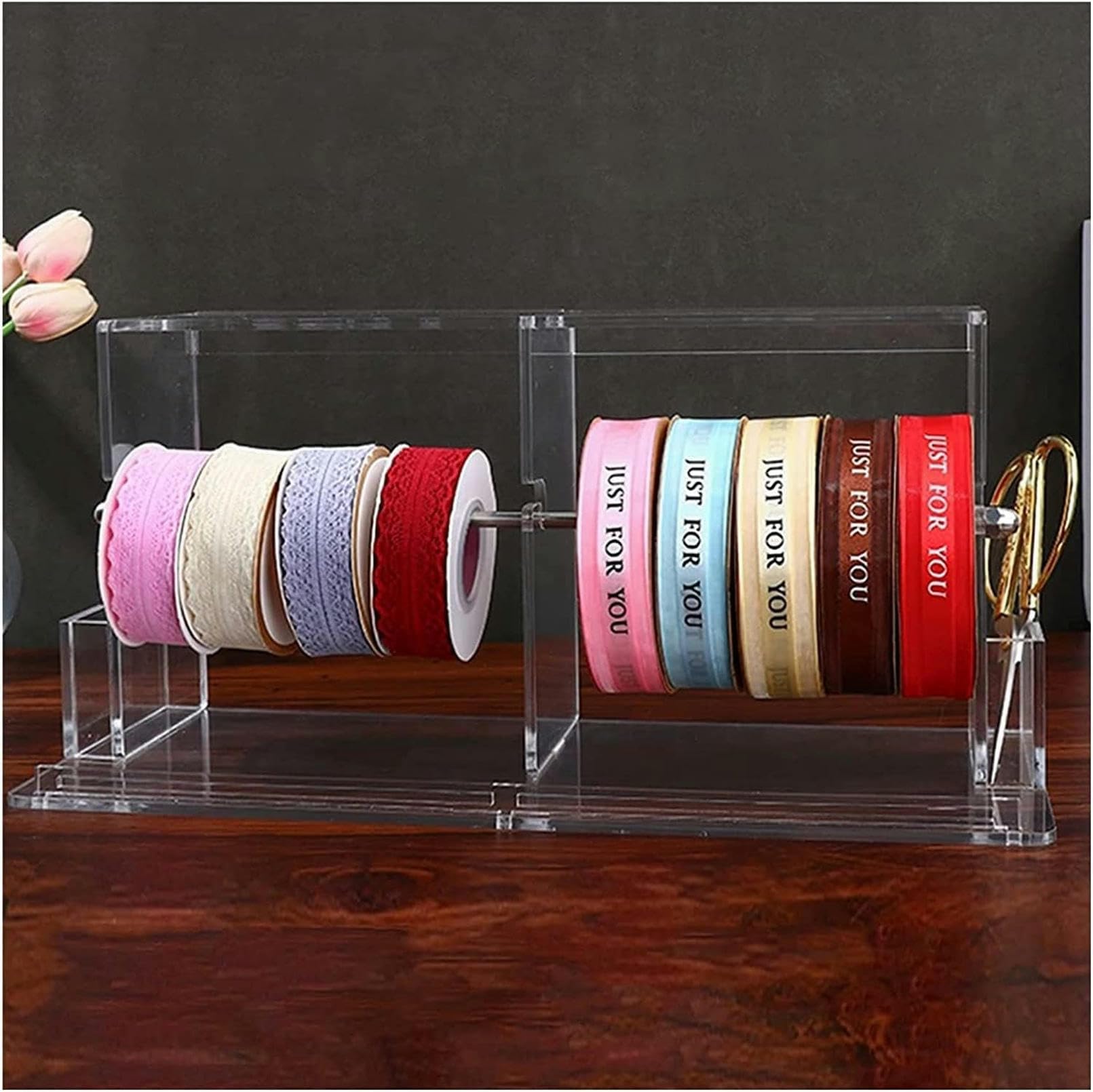 Artisanat ruban organisateur acrylique et distributeur rouleau vinyle