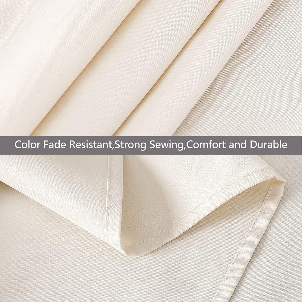 Rectangle Tablecloth 60x120 Inches Ivory Table Cloth Waterproof Soft Polyester Table Cover for Outdoor Wedding Parties Tabletop