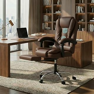 Casa Copenhagen Italia Leatherette Office Chair for Work | Boss Chair, Ergonomic Executive, Luxurious Cushioned Arms & Sea... Price In India