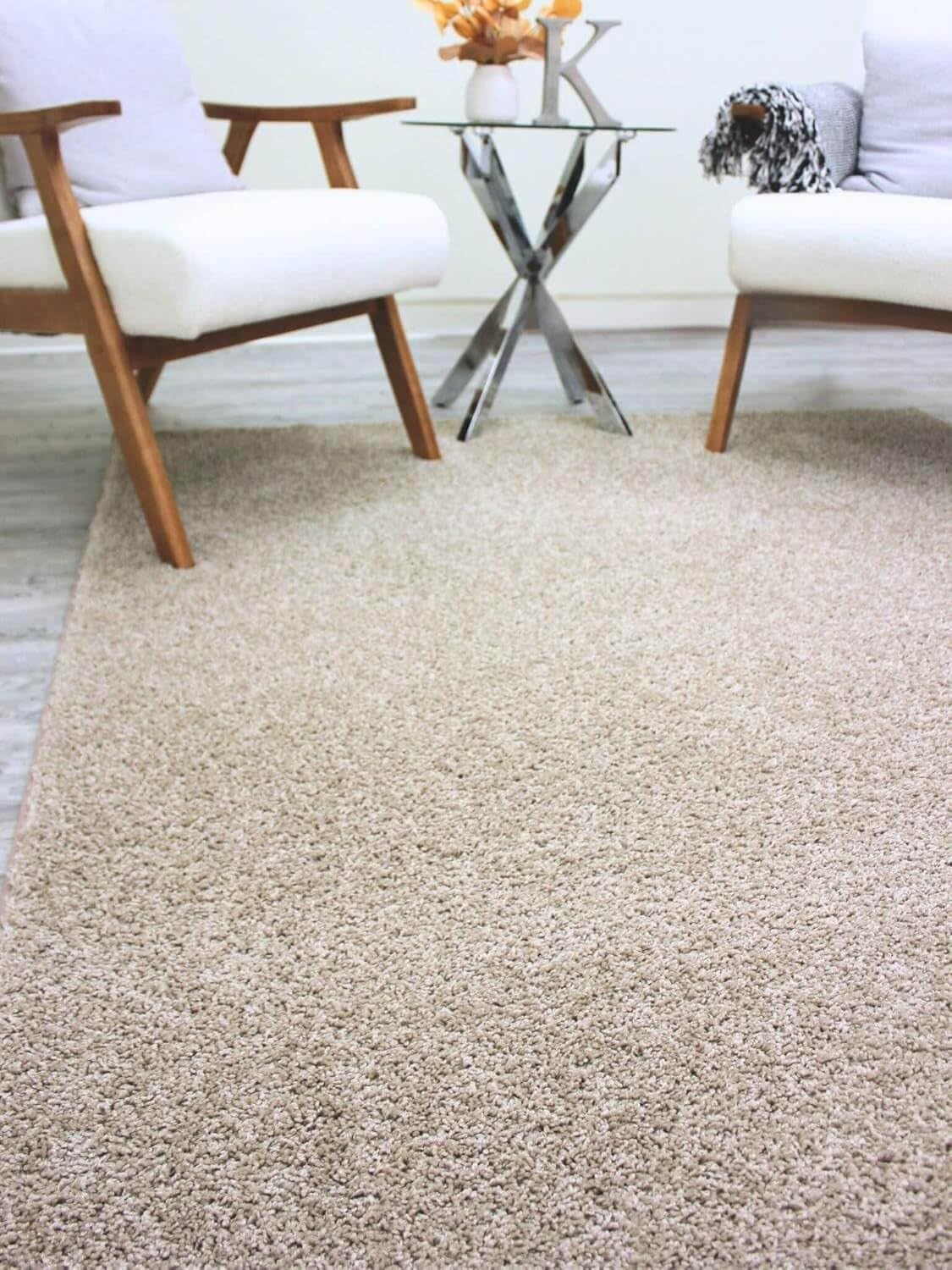 KOECKRITZ Custom Cut-to-Fit Indoor Frieze Area Rug - 25 oz Graham Cracker Carpet - Soft and Loose Pile - Ideal for Living Room, Bedroom, Entryway, Dorms, Office, Homes, Apartments | 10' x 14'