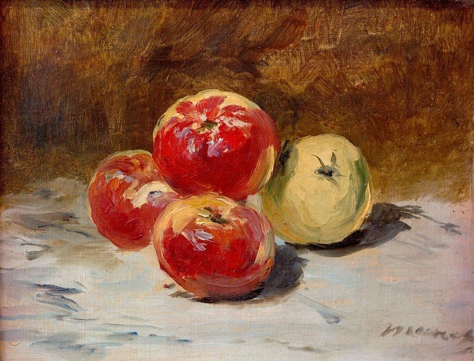 Lienzo de Cuatro frutas de Manet de 60x90cm para decorar tu comedor con elegancia