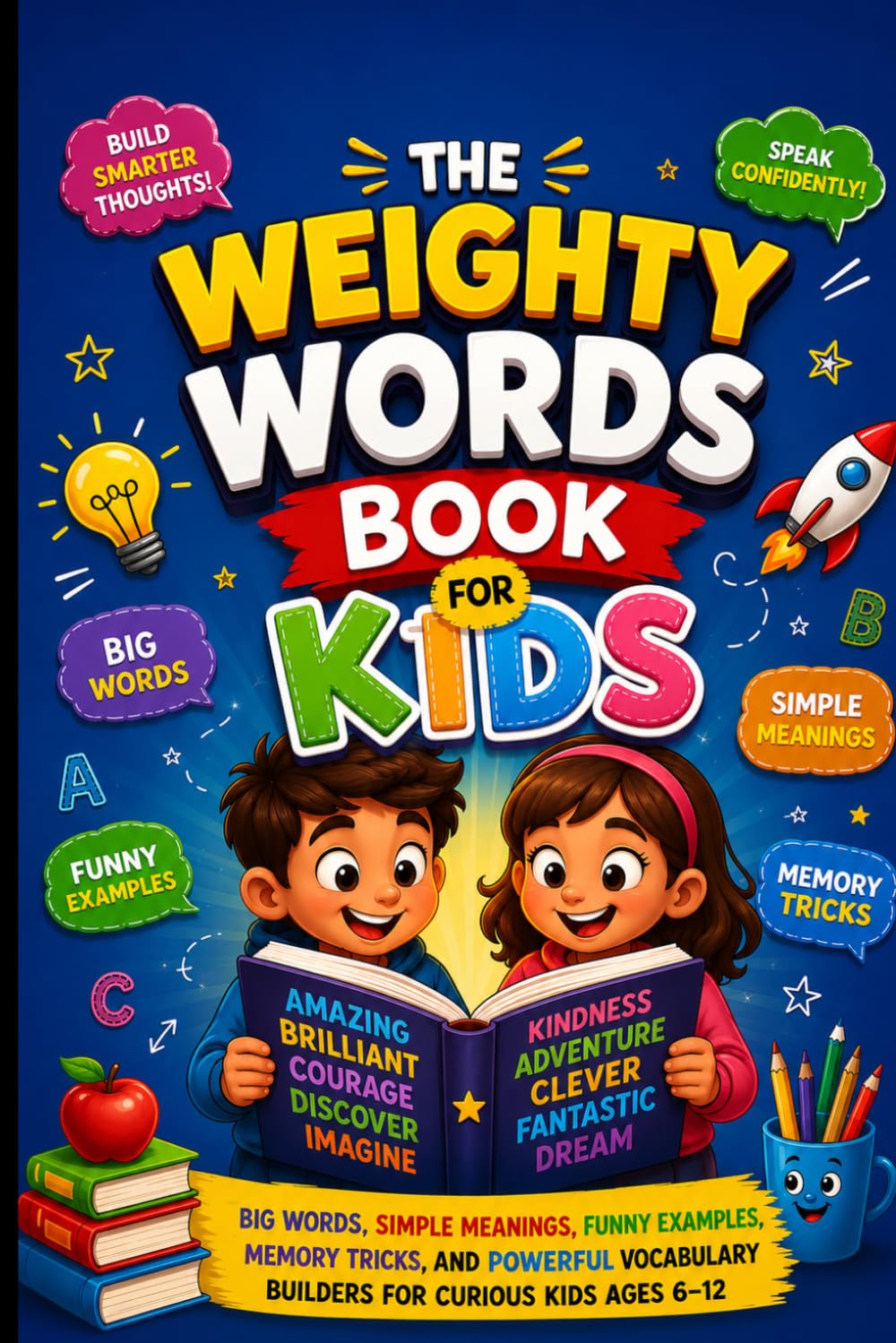 THE WEIGHTY WORDS BOOK FOR KIDS: Big Words, Simple Meanings, Funny Examples, Memory Tricks, and Powerful Vocabulary Builders for Curious Kids Ages 6–12
