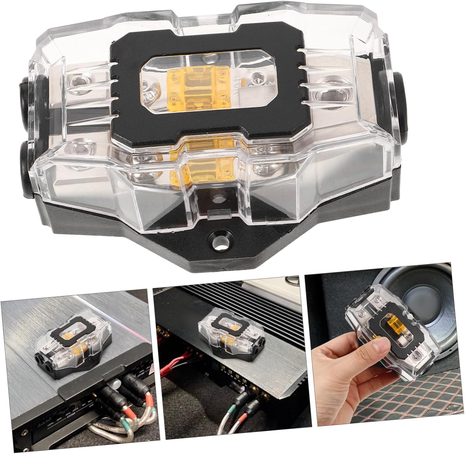 32v Auto Audio Fuse Block for Car Amplifier Inline Fuse Holder Cover for High-Power and Easy Installation