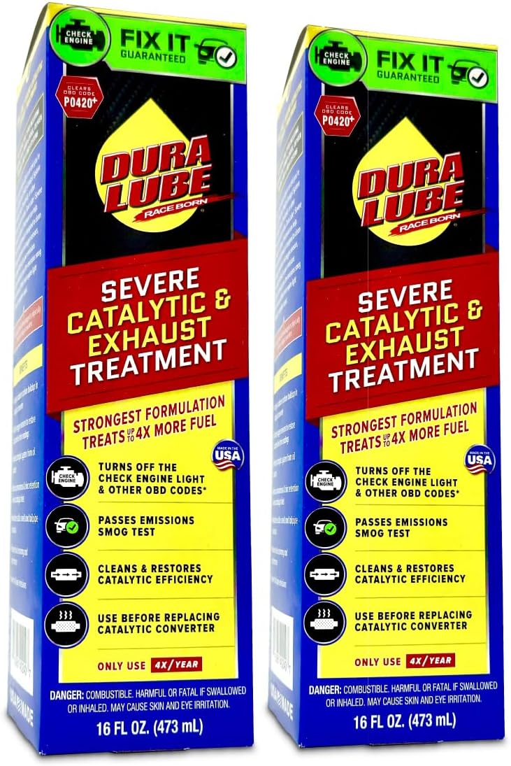 Dura Lube Severe Catalytic and Exhaust Treatment Cleaner Fuel Additive | 16 Fl oz, 2-Pack
