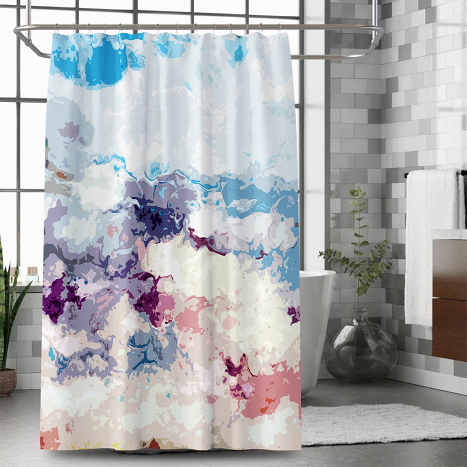 Rideau de douche polyester KnSam contre les éclaboussures d'eau