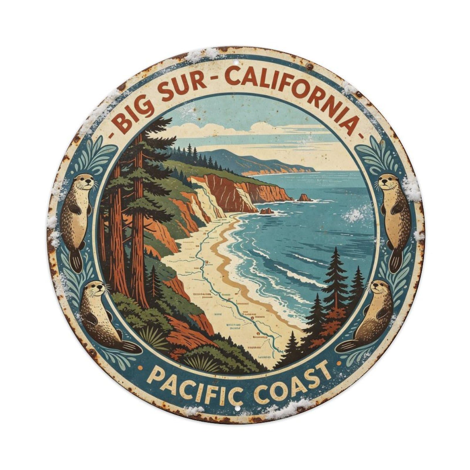 Big Sur Metal Tin Sign Plaque