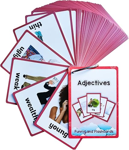 Miniatura 6 de Lilias VerbosAdjetivosPreposiciones Tarjetas Flash, Palabras en Inglés Tarjeta de Bolsillo para Niños Pequeños, Juguetes de Aprendizaje, Suministros